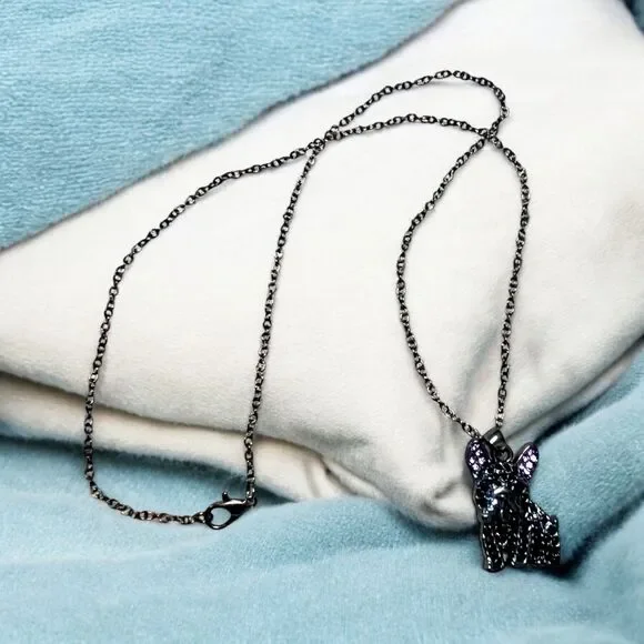 Black French Bulldog Pendant Necklace - Picture 2 of 4